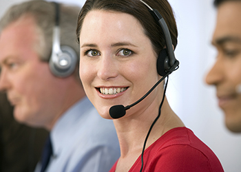 vrouw callcenter