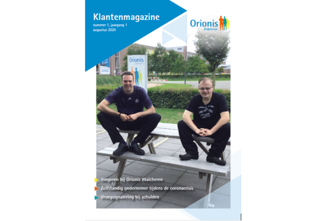 Afbeelding van de voorkant van het klantenmagazine van Orionis Walcheren