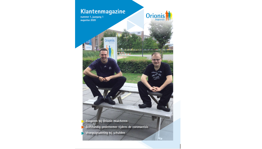 Afbeelding van de voorkant van het klantenmagazine van Orionis Walcheren